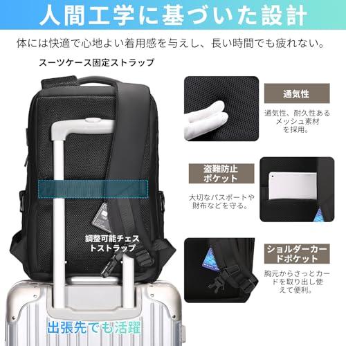 FENRUIEN] ビジネスリュック リュック メンズ 2025最新 多機能 マチ 
