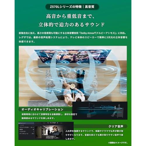 レグザ 65インチ 4K液晶テレビ 65Z570L 4Kチューナー内蔵 外付けHDD 裏 