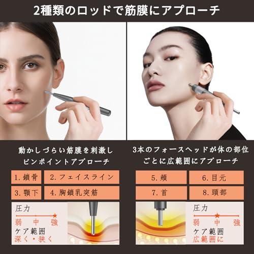 フェイス ツボ押し棒 ポインター バネ式 美顔器 コリほぐし 筋膜リリース ZIREE フェイス ツボ押し棒 ポインター バネ式 美顔器 コリ