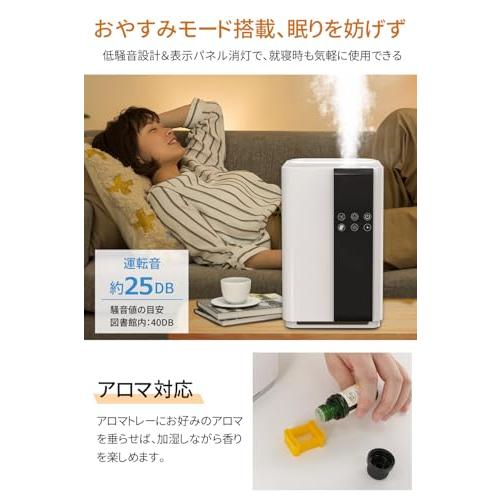 2025新登場・AIスマート】 加湿器 大容量 5L 知能恒湿 ハイブリッド式