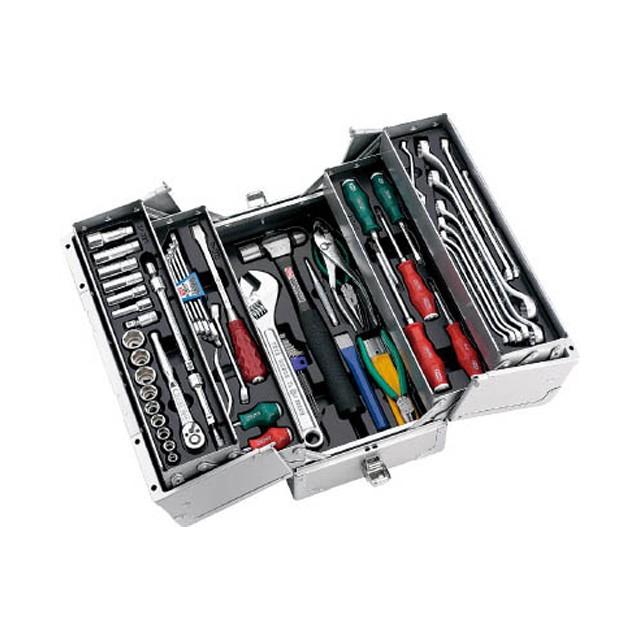 全国宅配無料 Tone 前田金属 ツールセット オートメカニック 自動車整備用 63点 差込角9 5 ケース色 シルバー Tsa3331sv 全ての Www Cepici Gouv Ci