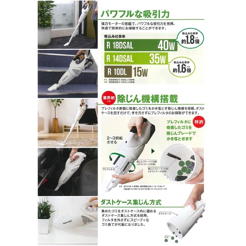 日立（HITACHI） HiKOKI ハイコーキ コードレスクリーナー 14.4V 本体