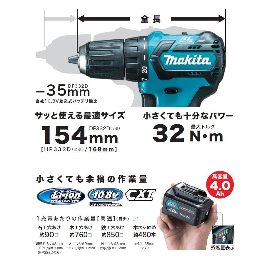 マキタ（makita） 充電式震動ドライバードリル 10.8V 本体のみ 