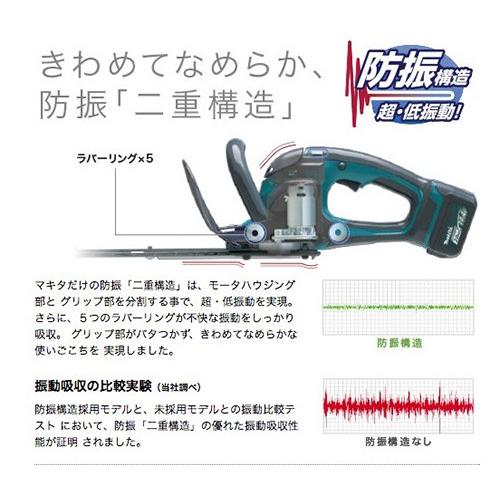 マキタ 充電式生垣バリカン ＜MUH404DRF＞ 18V/3.0Ah バッテリー1本付き 充電器付き 高級刃仕様 超低騒音機能 防振構造｜mikwa-kiko｜03