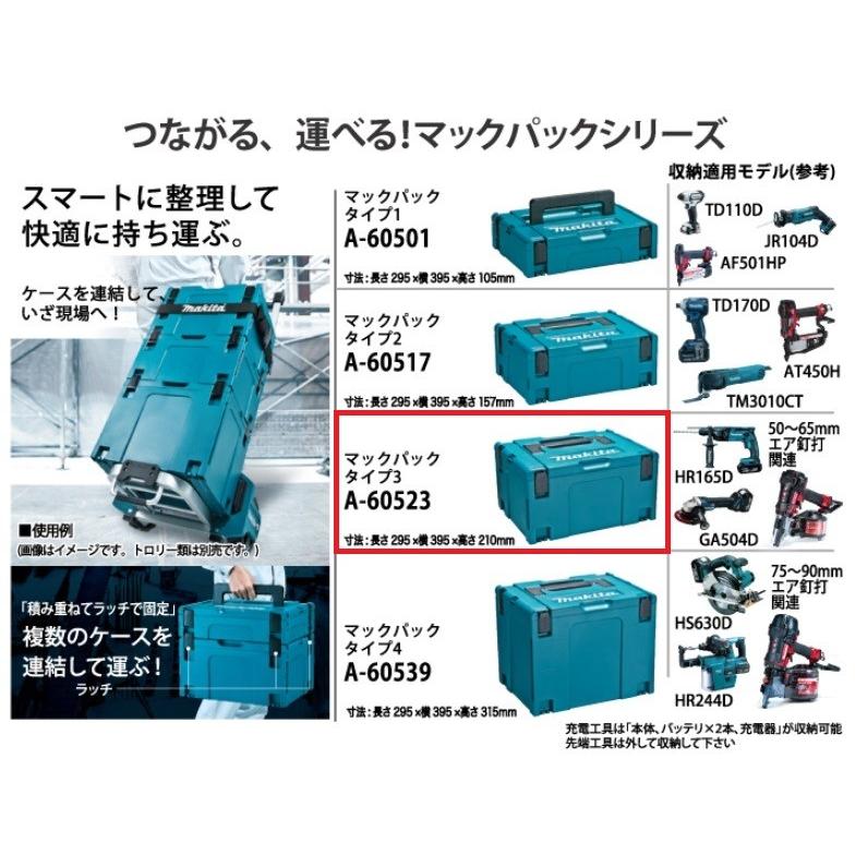 マキタ（makita） マックパックシリーズ ＜A-60523＞ タイプ3 長さ