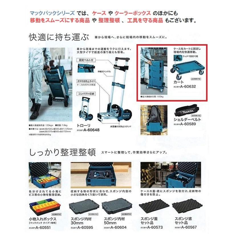 マキタ（makita） マックパックシリーズ ＜A-60632＞ カート 最大積載