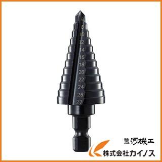 TRUSCO ステップドリル 2枚刃黒染め表面処理 6〜27mm 段数12 NMS-27