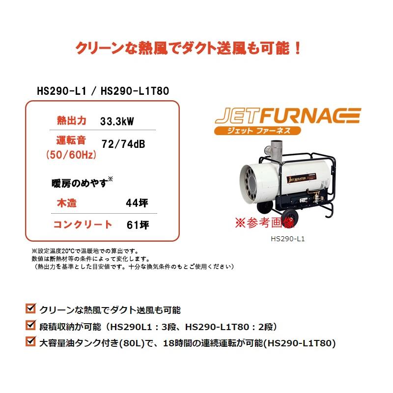 オリオン 熱風スポットヒーター ジェットヒーターHP ＜HS290-L1T80 