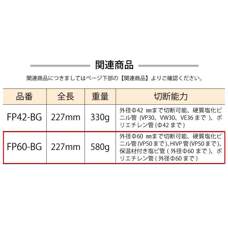 フジ矢(Fujiya) 塩ビ管カッター（最大外径φ４２ｍｍ・黒金） （1丁） 品番：FP42-BG 通販
