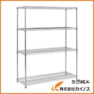 （送料別途見積）TRUSCO ステンレス製メッシュラック H1533XW1207XD457 4段 TSM-5444