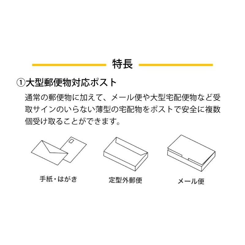 ナスタ ポスト D-ALL 前入前出横開 / 屋内タイプ 2戸 可変プッシュ