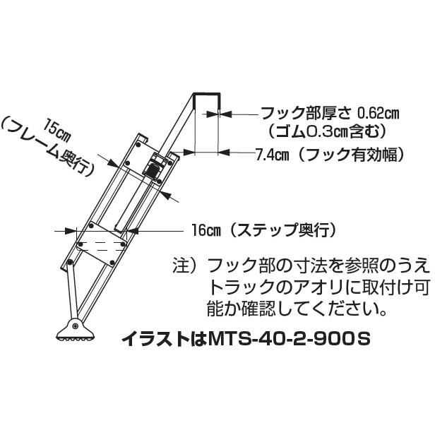 MTS-40-6-2100S ハラックス マルチステッパ 多目的階段 (ステップ奥行16cm) ＜MTS-40-6-2100S＞_2