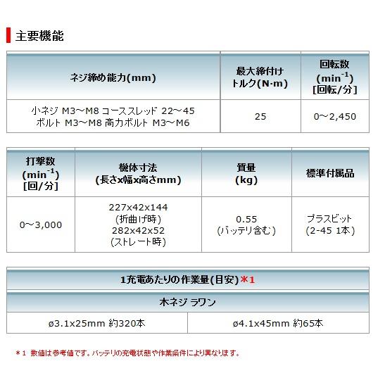 マキタ 充電式ペンインパクトドライバー 7.2V バッテリ2個・充電器・ケース付 ＜TD022DSHXO・オリーブ＞｜mikwa-kiko｜08