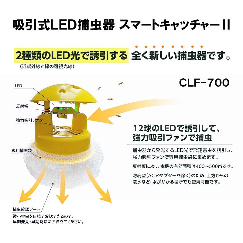 みのる産業 吸引式LED捕虫器 スマートキャッチャー2 CLF-700【CLF700