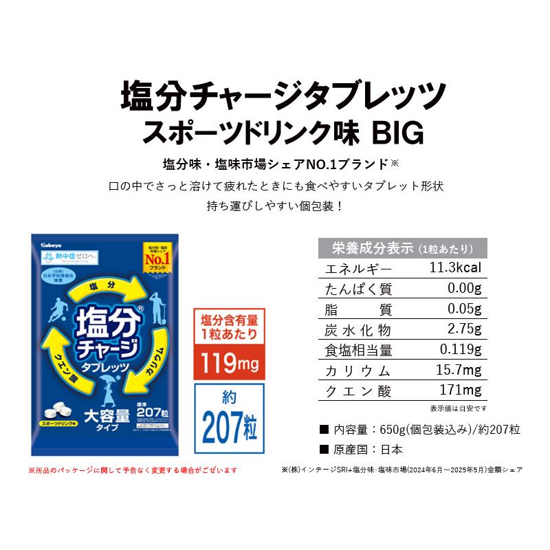 熱中症対策】塩分チャージタブレッツ スポーツドリンク味 BIG ＜N26