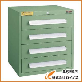 TRUSCO WLVR型キャビネット 500X412XH540 引出4段 GN WLVR-542 GN