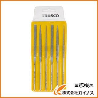 TRUSCO ダイヤモンドニードルヤスリ 平・半丸・丸 6本組セット TNFS1