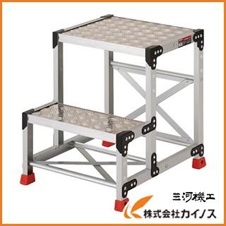 TRUSCO 作業用踏台 アルミ製・縞板タイプ 天板寸法500X400XH600 TSFC-256