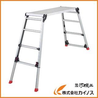 送料別途見積）TRUSCO 足場台 アルミ製 脚部伸縮タイプ 高さ0.87〜1.18