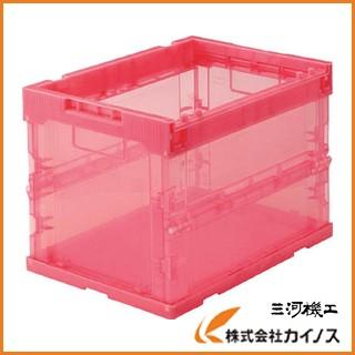 TRUSCO α折りたたみコンテナ 20L 透明レッド TR-S20R R : カイノス 
