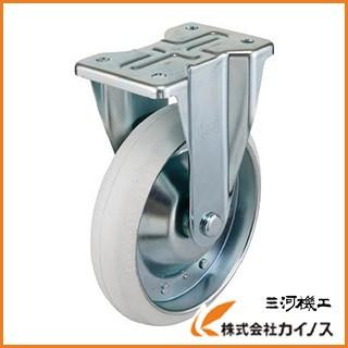 ワコー エアーキャスター（固定車） 200mm ホワイトゴム車 ASHR-200-RB-W