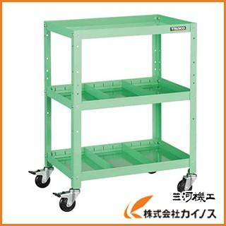TRUSCO ラビットワゴン 600X400 仕切2段付 YG色 RBW-863S2