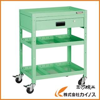 TRUSCO ラビットワゴン 600X400 引出1段 仕切2段付 YG色 RBW-863S2V