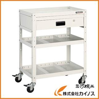 TRUSCO ラビットワゴン 600X400 引出1段 仕切2段付 W色 RBW-863S2V