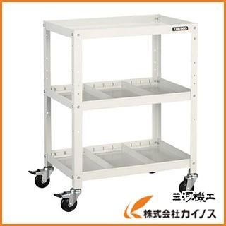 TRUSCO ラビットワゴン 600X400 仕切2段付 W色 RBW-863S2