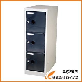 TRUSCO スケルトンロッカー 1列X3段 ブラック TSL3-BK