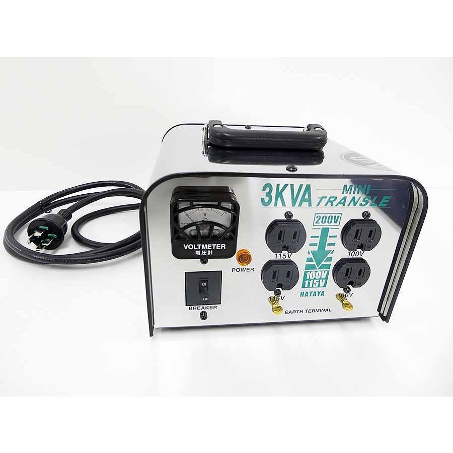 ハタヤ HATAYA ミニトランスル 降圧型 単相200V→100・115V 3.0 ハタヤ HATAYA ミニトランスル 降圧型 単相200V→100・115V 3.0