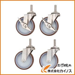 TRUSCO クリーンラビット Φ100ナイロンウレタン車輪セット SUS金具 CRB-SU100SET