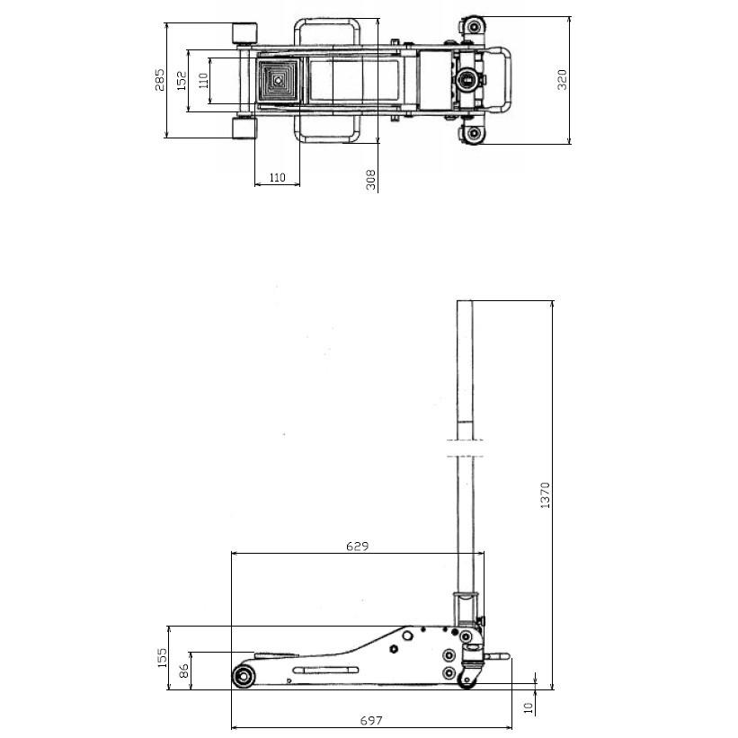 マサダ アルミジャッキ 2TON SJ-20AL 2トン SJ20AL masada : カイノス 