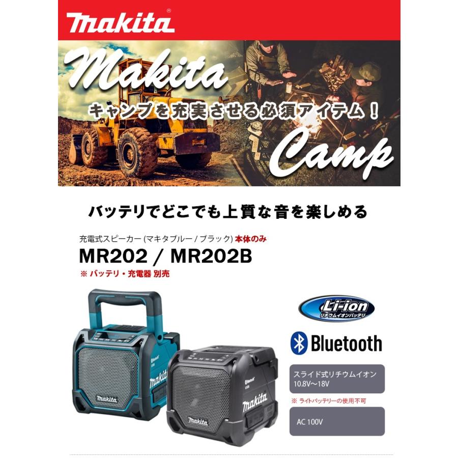 マキタ（makita） 充電式スピーカー 本体のみ 【MR202 / MR202B