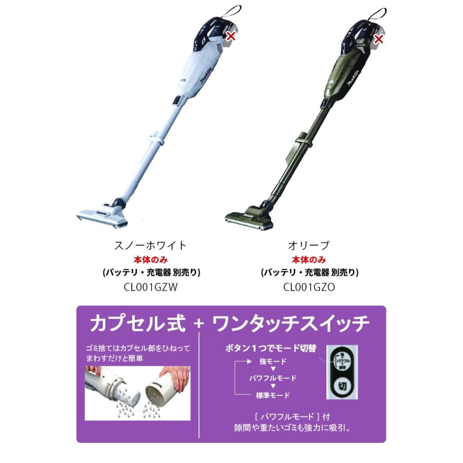 マキタ（makita） 40Vmax 充電式クリーナー 本体のみ(バッテリ・充電器