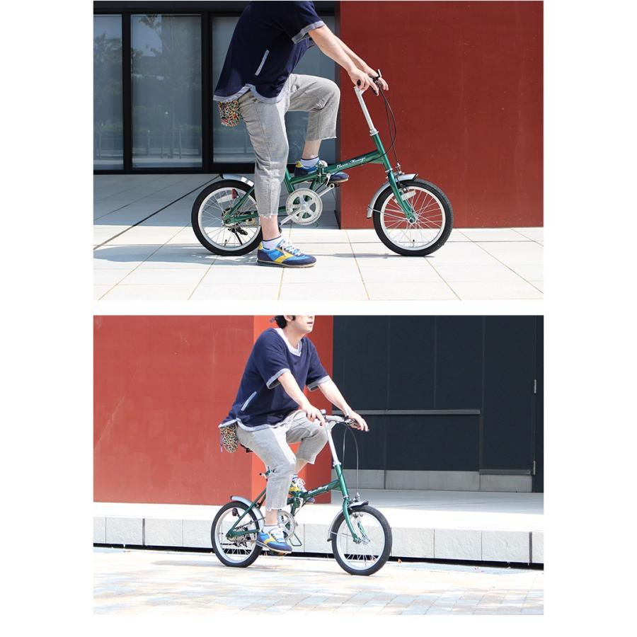 ミムゴ Classic Mimugo 16インチ 折り畳み自転車 グリーン FDB16L 【MG