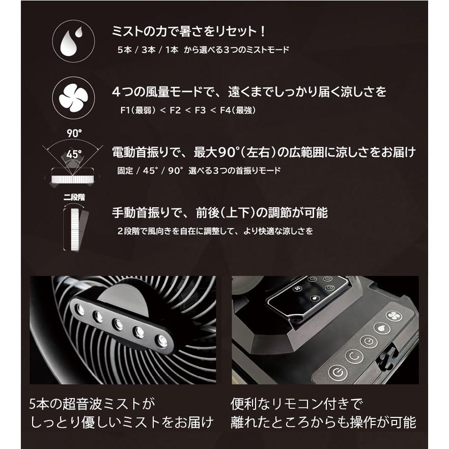 KMネクスト ポータブル エアレボリューション ミストファン 【Portable