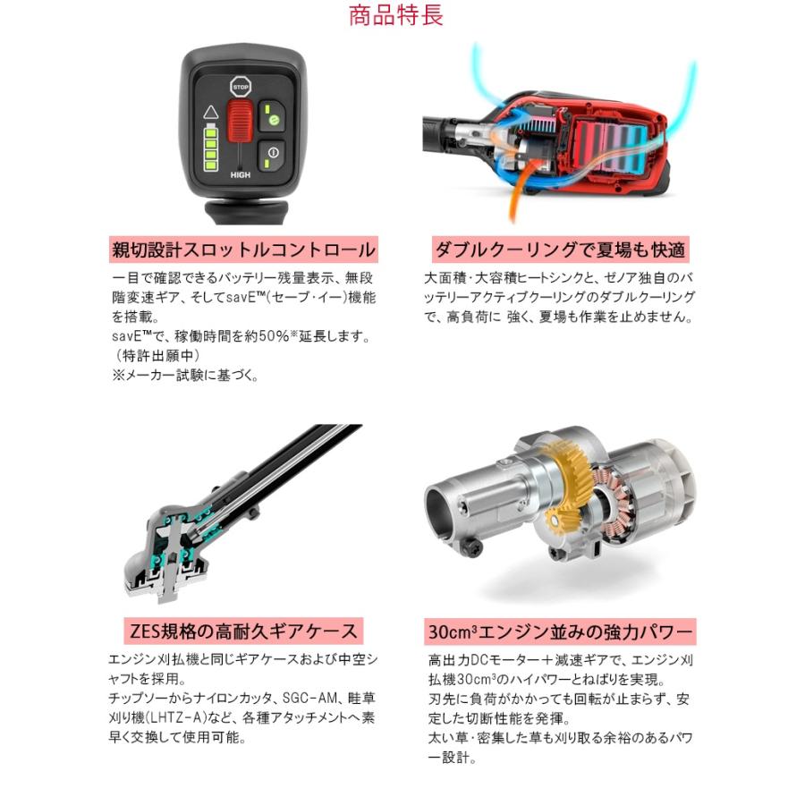 新品未使用　ループハンドル付きダブルバッテリー刈払機 ゼノア(ZENOAH) 36V バッテリー刈払機 背負い式 ループハンドル セット