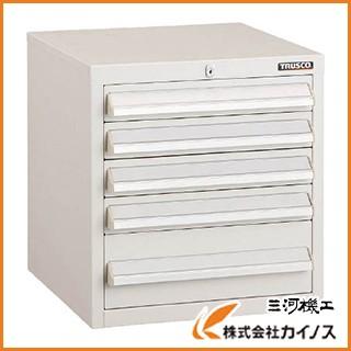 TRUSCO LVR型キャビネット 392X412XH420 引出5段 W LVR-423W