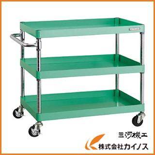 TRUSCO フェニックスワゴン 750X500 3段 Φ75ゴム車輪 W色 PEW-773-G75-W