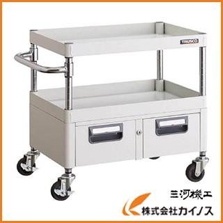 TRUSCO フェニックスワゴン 750X500XH740 2列引出付 W色 PEW-773W-W