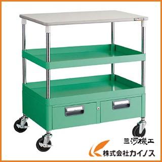 TRUSCO フェニックスワゴン 600X400XH880 引出 天板付 W色 PEW-962WT-W