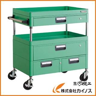 TRUSCO フェニックスワゴン 750X500 3段 PEW973G75W TRUSCO フェニックスワゴン 750X500XH880 引出付 YG色 PEW-972VWZ-YG