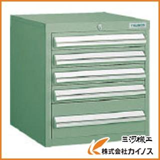TRUSCO LVR型キャビネット 392X412XH420 引出5段 GN LVR-423 GN