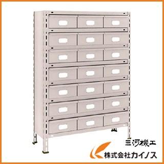 TRUSCO 軽量棚 875X300XH1200 スチール引出 大X21 43V-808B7 NG