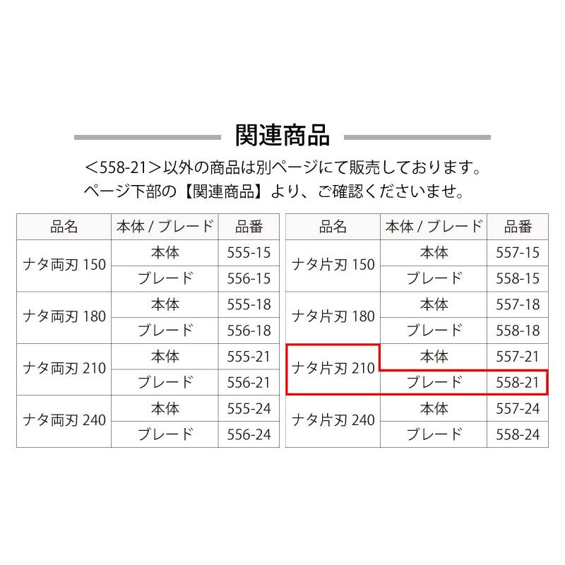 シルキー ナタ 片刃 ブレード (替刃) 210mm ＜558-21＞｜mikwa-kiko｜06