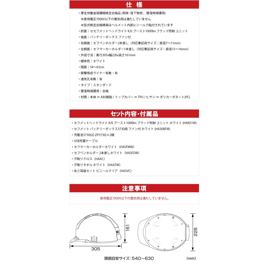 タジマ(TAJIMA) セフメット アドバンスセット KJS ファン付 ホワイト