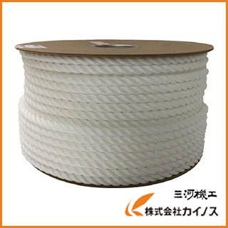 ユタカPEカラーロープ ドラム巻 ホワイト 12mm×100m