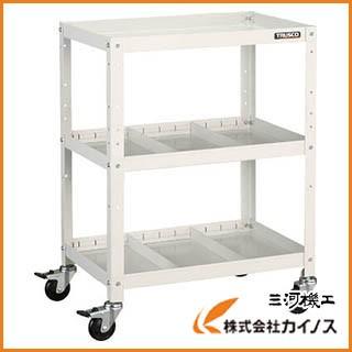 トラスコ中山 TRUSCO ラビットワゴン 500X500 仕切2段付 ゴム車輪 W色 RBW-753S2 RBW753S2W