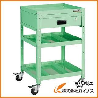 トラスコ中山 TRUSCO ラビットワゴン 400X350 引出1段付 ゴム車輪 YG色 RBW-843V RBW843VYG